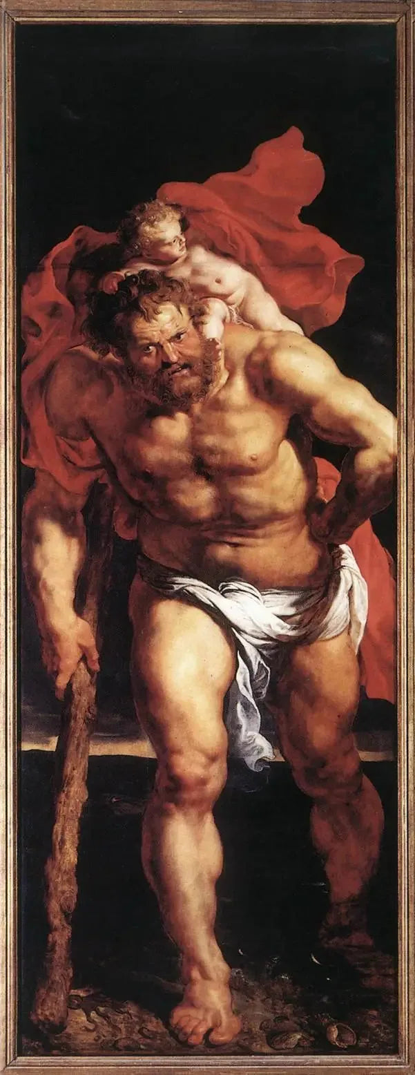 Saint Christophe (porte extérieure gauche) - Peter Paul Rubens image 1 copie de tableau peinte à la main