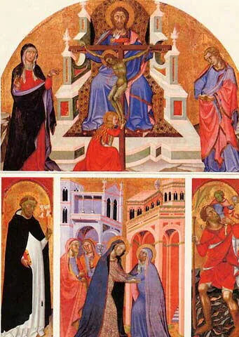 Saint Christophe (retable de la Trinité) - Bartolo di Fredi image 1 reproduction artisanale de tableau
