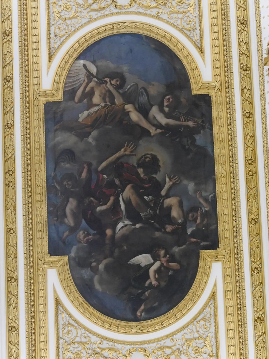 Saint Chrysogone porté au ciel par les anges - Guercino