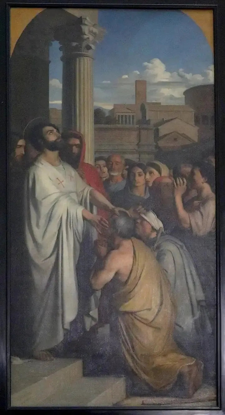 Saint Clair guérissant les aveugles - Hippolyte Flandrin image 1 reproduction de peinture à l’huile