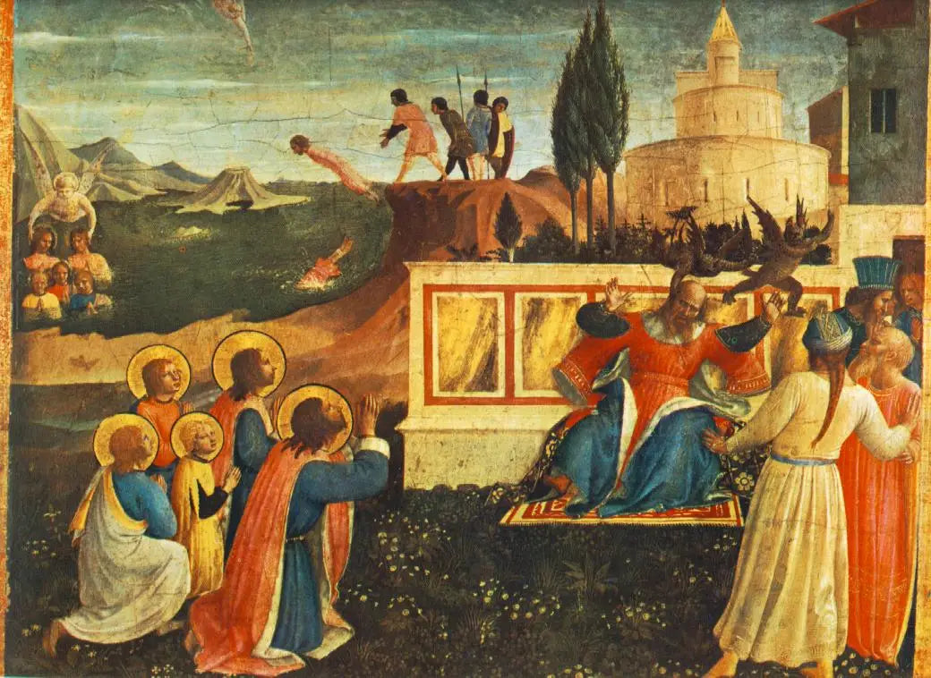 Saint Côme et Saint Damien sauvés - Fra Angelico image 1 reproduction de peinture à l’huile