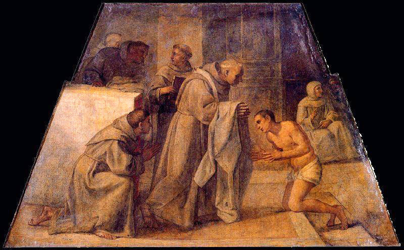 Saint Didaque d'Alcalá recevant l'habit franciscain - Annibale Carracci image 1 tableau peint à l’huile sur toile