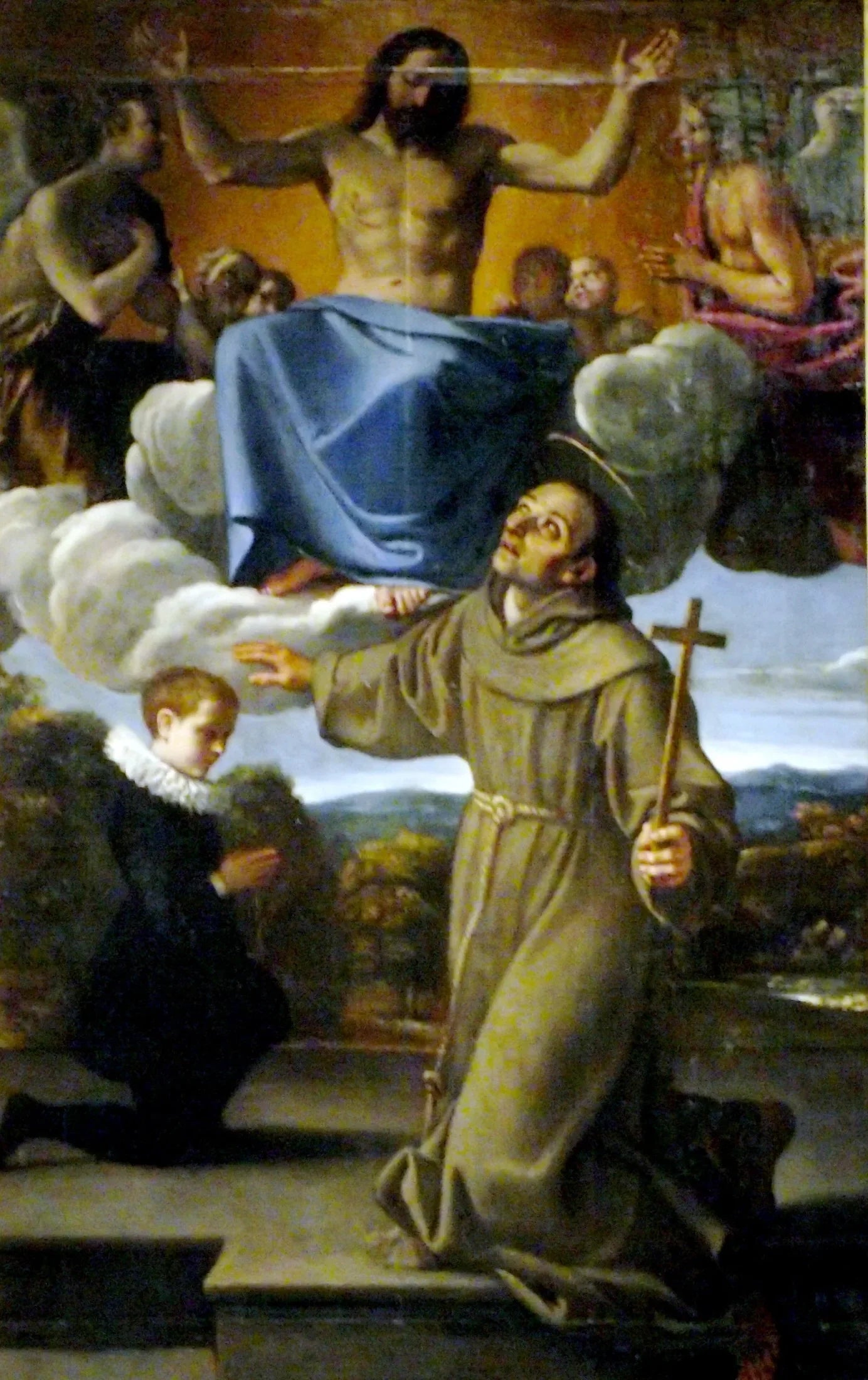 Saint Diego d'Alcalá présente au Christ le fils de Juan de Herrera - Annibale Carracci image 1 reproduction d’œuvre d’art à l’huile
