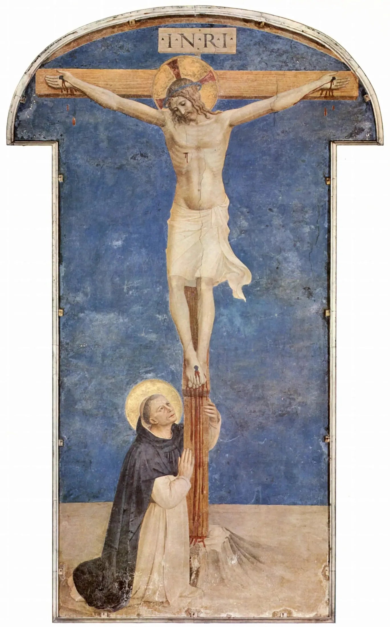 Saint Dominique adorant la Crucifixion - Fra Angelico image 1 copie de tableau peinte à la main