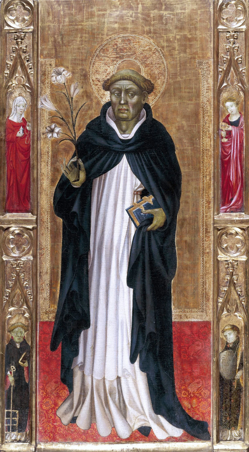 Saint Dominique Guzmán et quatre saints - Guerau Gener