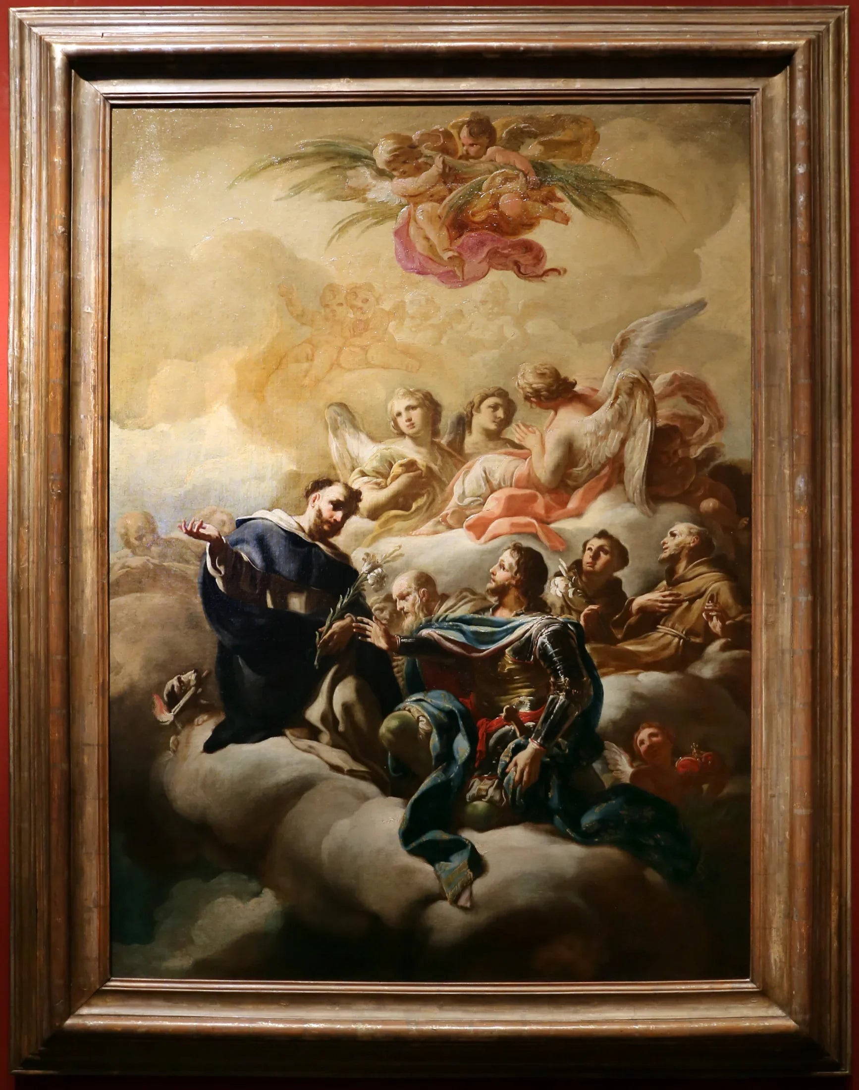 Saint Dominique, saint Louis, saint Antoine de Padoue et saint François d'Assise - Corrado Giaquinto image 1 tableau peint à l’huile sur toile