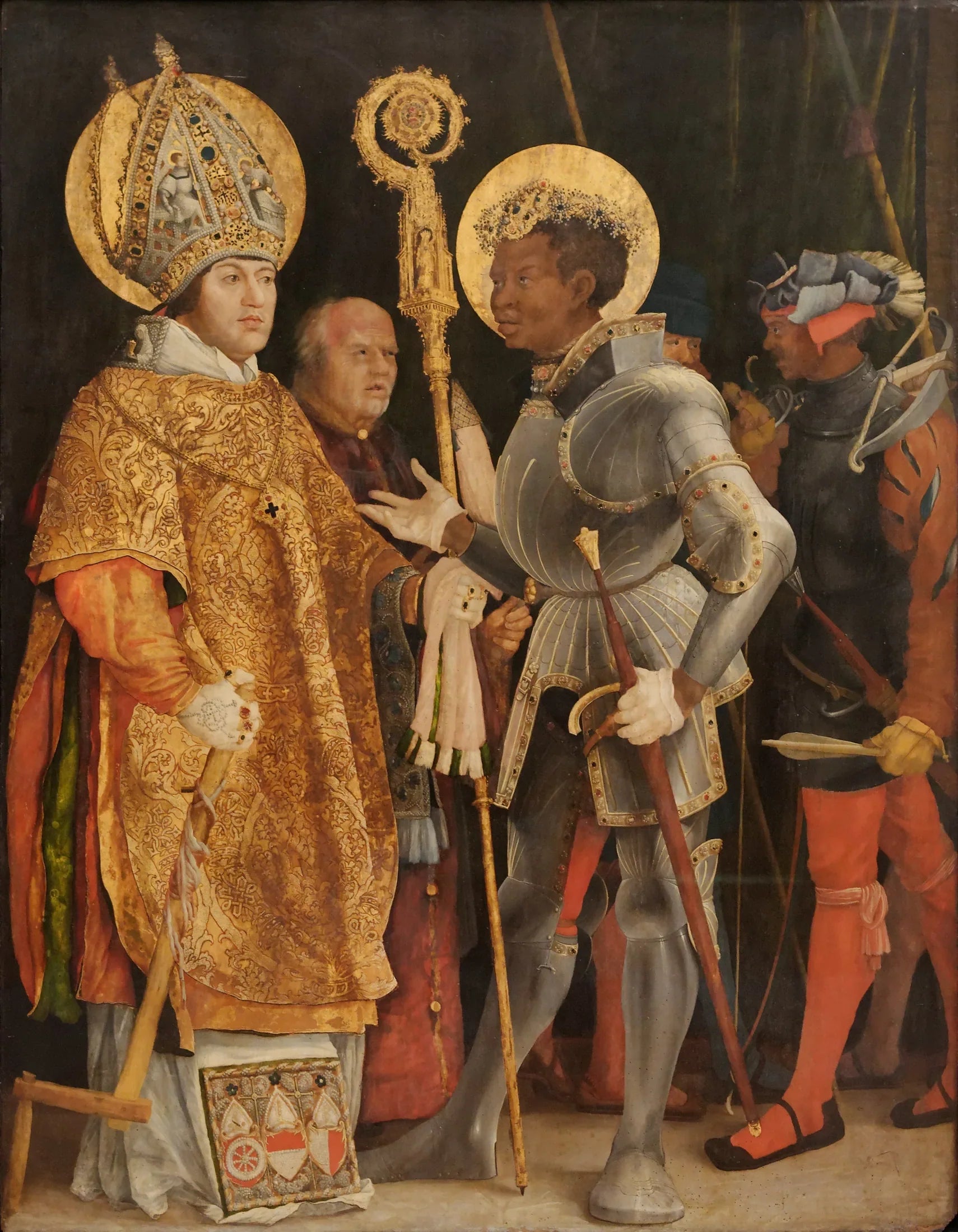 Saint Érasme et Saint Maurice - Matthias Grünewald image 1 reproduction artisanale de tableau
