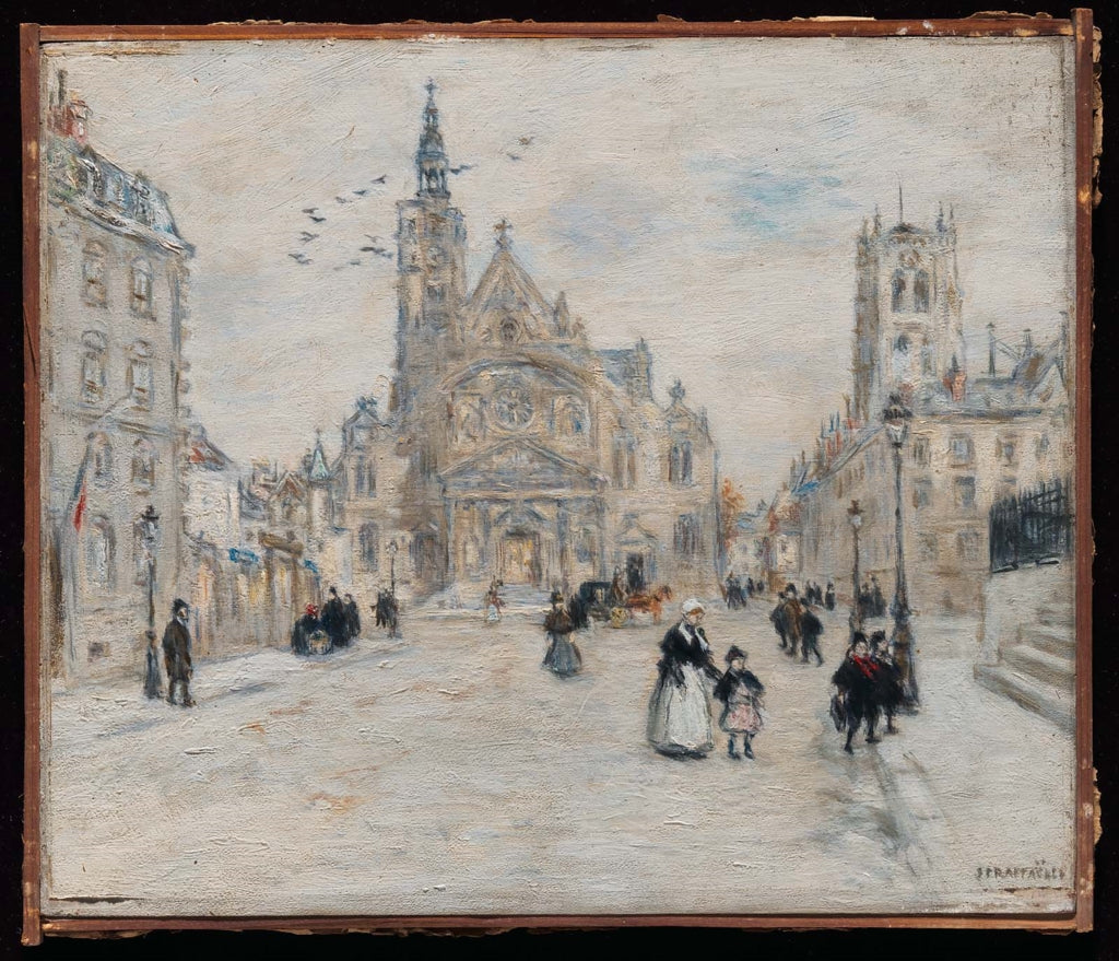 Saint-Étienne-du-Mont, Paris - Jean-François Raffaëlli image 1 copie de tableau peinte à la main