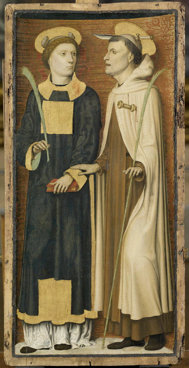 Saint Étienne et saint Ange le carme - dit Carlo da Milano Braccesco Carlo di Giovanni