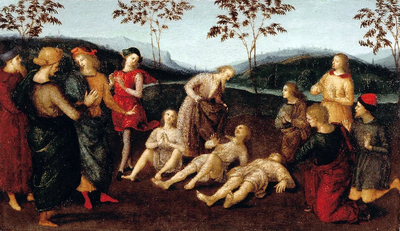 Saint Eusèbe ressuscitant trois personnages - Raphaël Sanzio