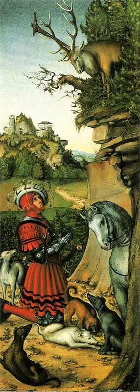 Saint Eustache - Lucas Cranach the Elder image 1 reproduction de peinture à l’huile