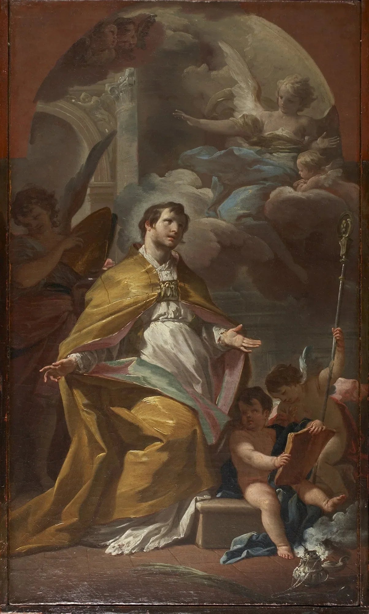 Saint évêque en prière - Corrado Giaquinto image 1 reproduction de peinture à l’huile