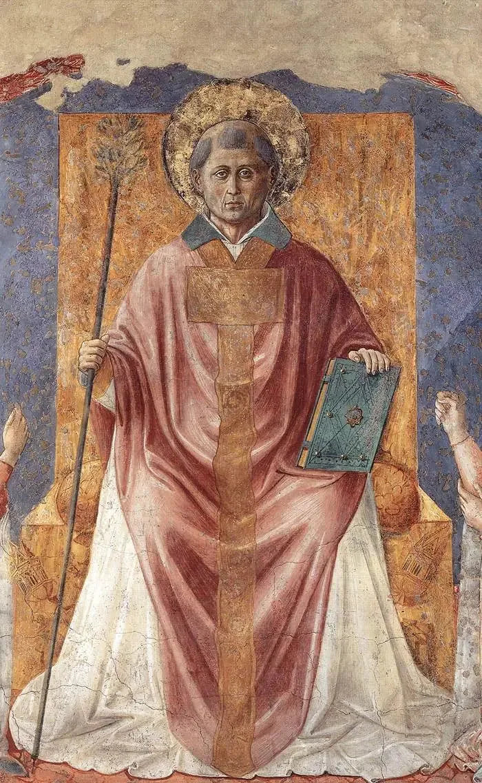 Saint Fortunat intronisé - Benozzo Gozzoli image 1 tableau peint à l’huile sur toile