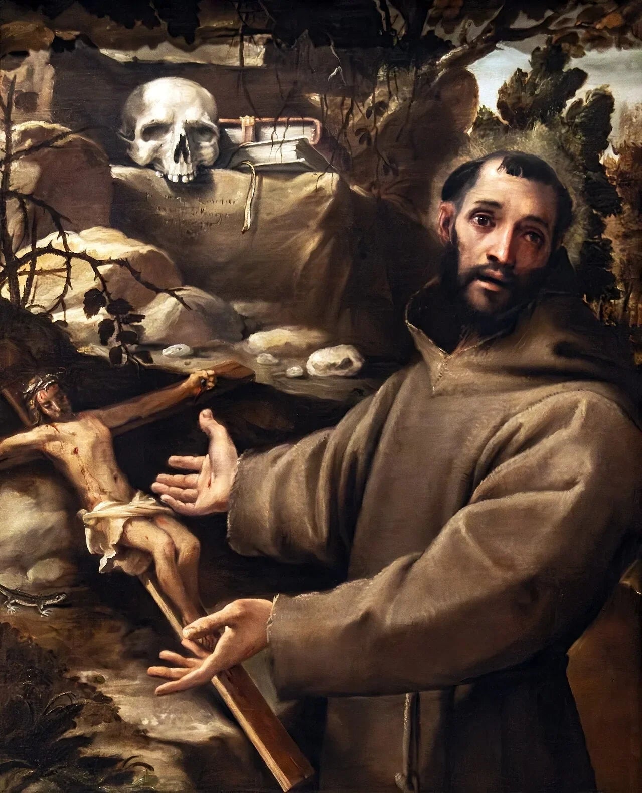 Saint François - Annibale Carracci image 1 copie de tableau peinte à la main