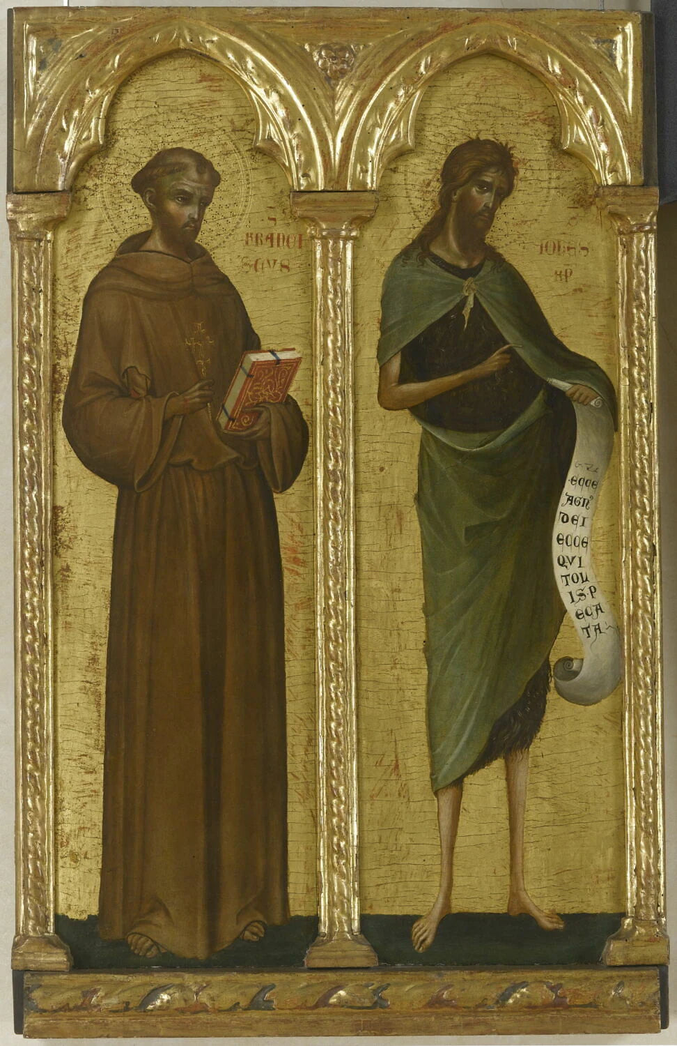 Saint François d'Assise ; saint Jean-Baptiste - Paolo Veneziano (Paolo da Venezia, dit)