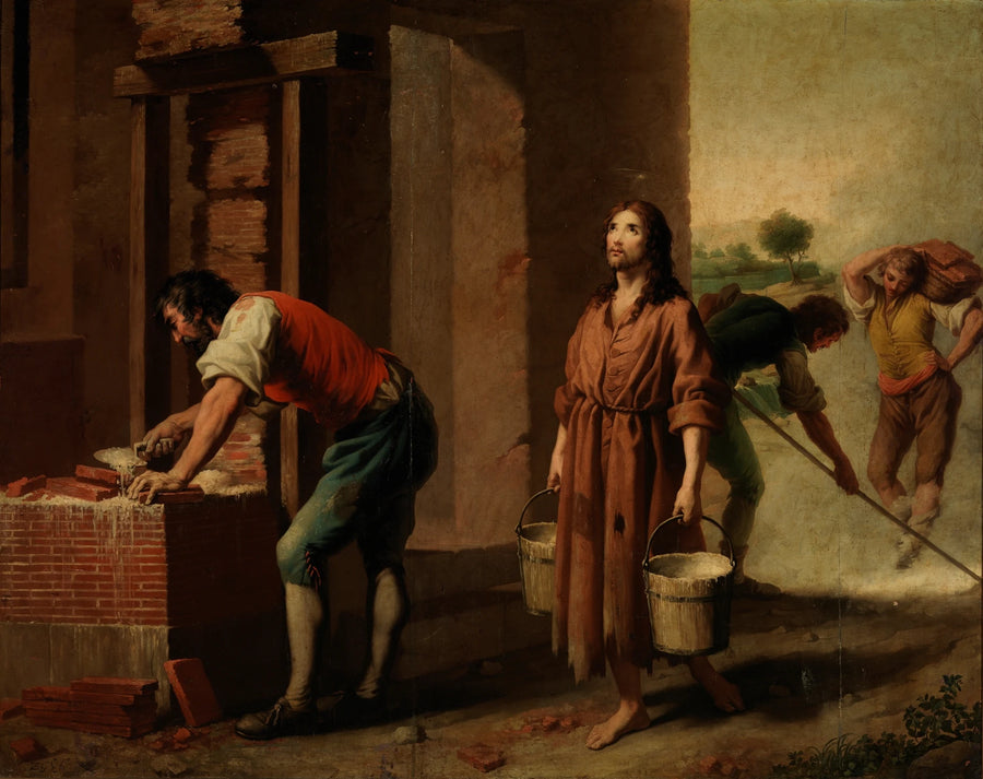 Saint François construisant l'église de San Damiano - Zacarías González Velázquez