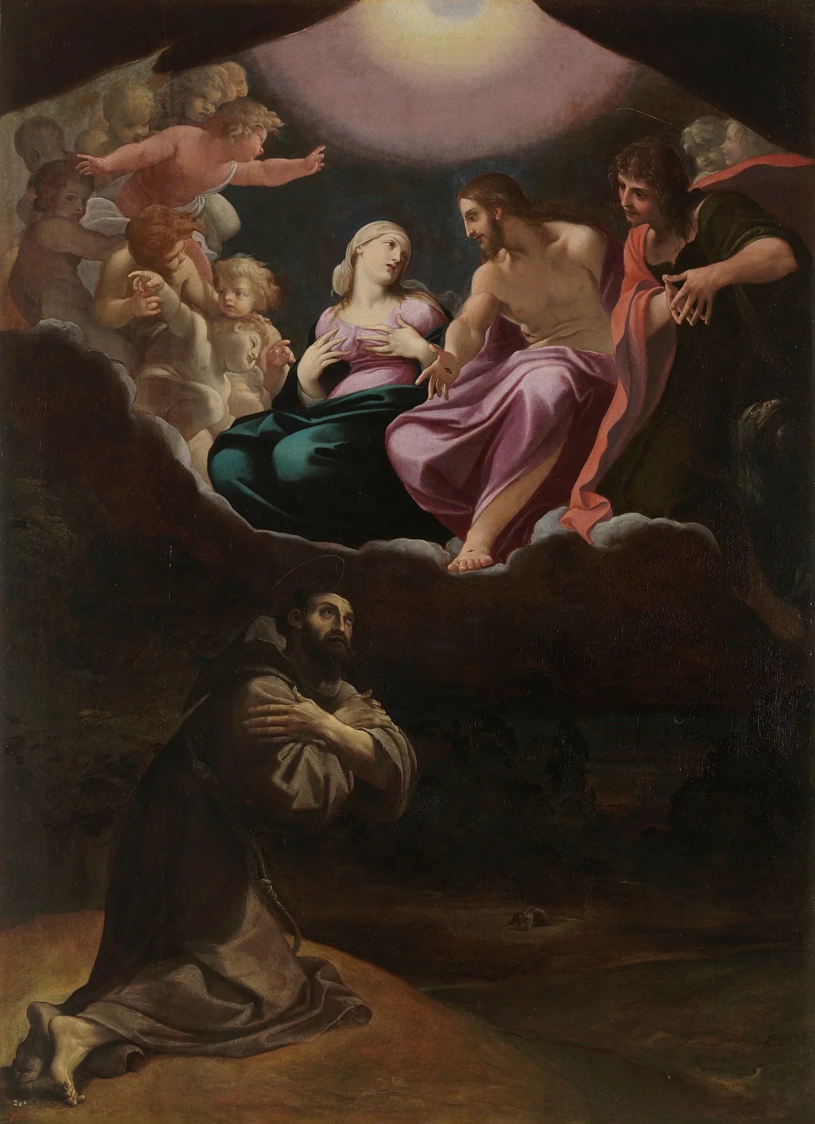 Saint François d'Assise dans la Portioncule - Ludovico Carracci image 1 reproduction artisanale de tableau