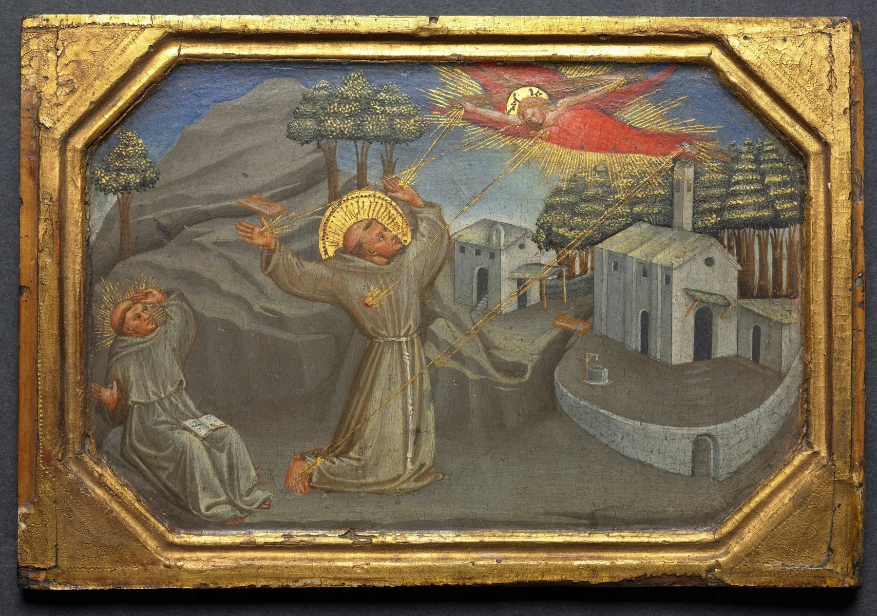 Saint François d'Assise recevant les stigmates - Bicci di Lorenzo image 1 reproduction artisanale de tableau