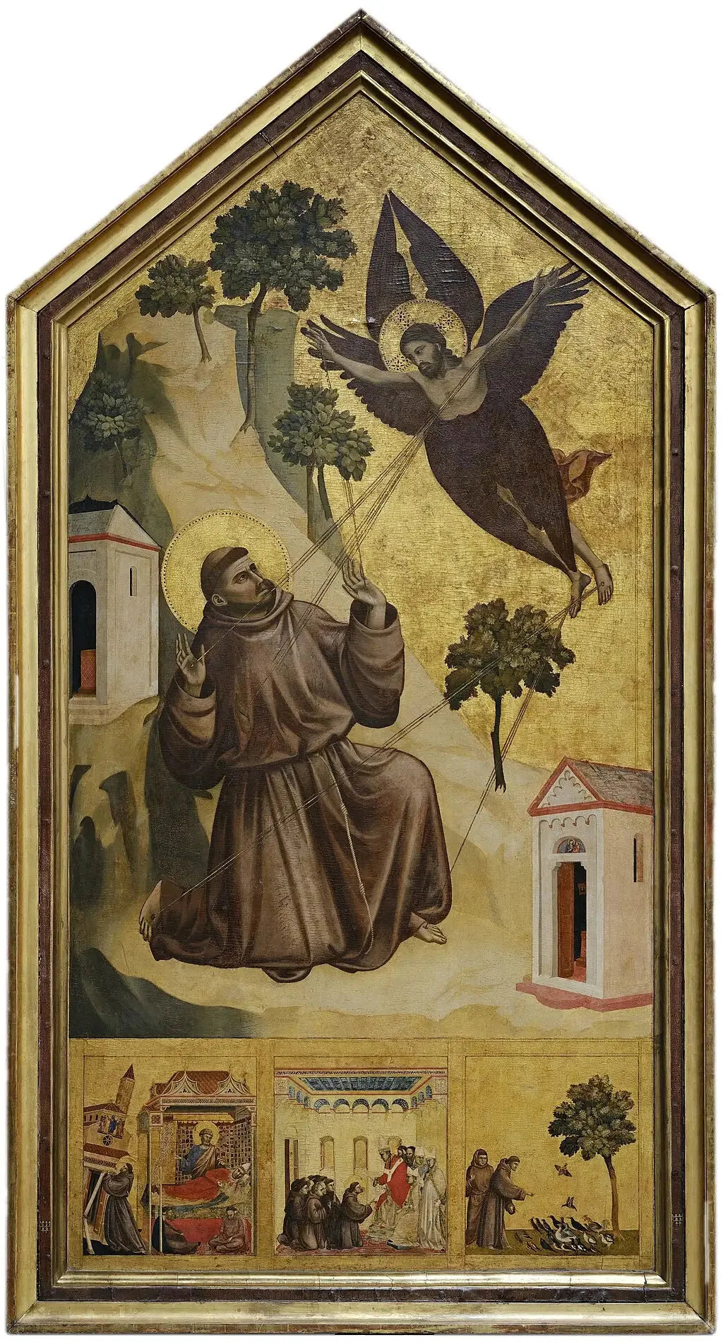 Saint François d'Assise recevant les stigmates - Giotto image 1 reproduction d’œuvre d’art à l’huile