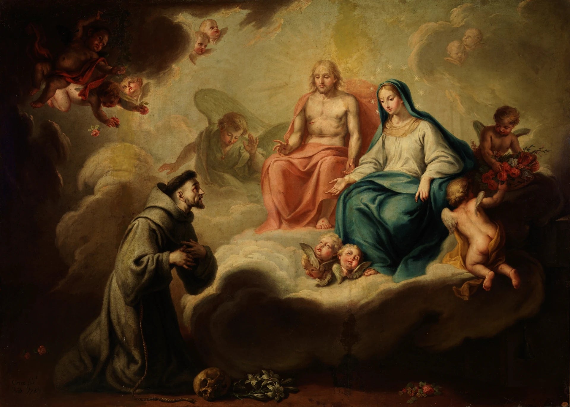Saint François dans la Porziuncula - Manuel de la Cruz