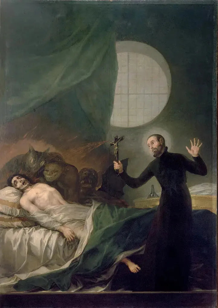 Saint François de Borgia et le moribond impénitent - Francisco de Goya image 1 copie peinte à la main à l’huile