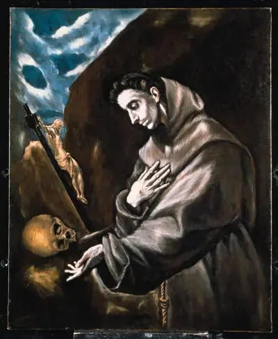 Saint François debout en méditation - El Greco image 1 reproduction d’œuvre d’art à l’huile