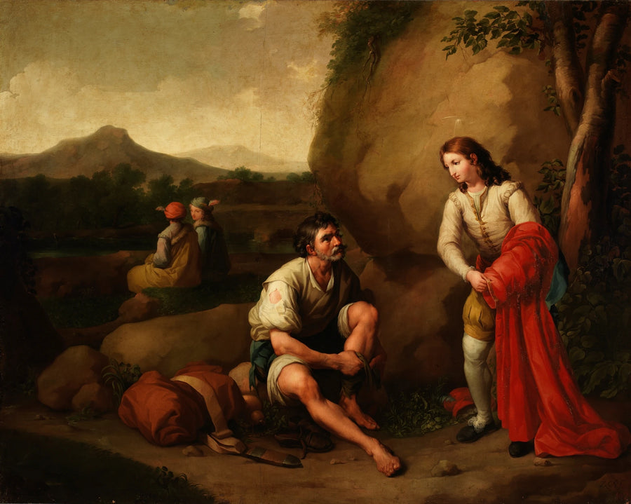 Saint François donnant sa cape à un pauvre - Zacarías González Velázquez