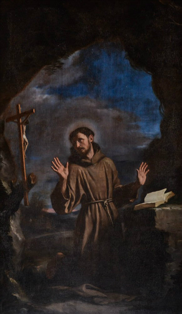 Saint François en adoration du crucifix - Guercino - Alpha Reproduction