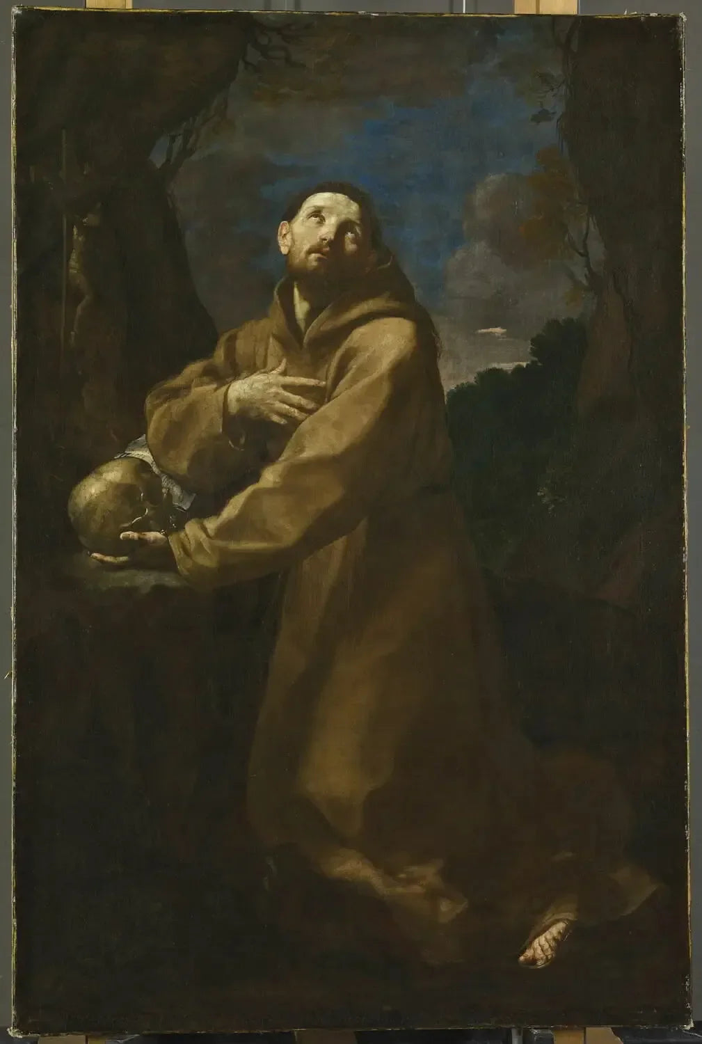 Saint François en méditation - Guido Reni image 1 reproduction réalisée par Alpha Reproduction
