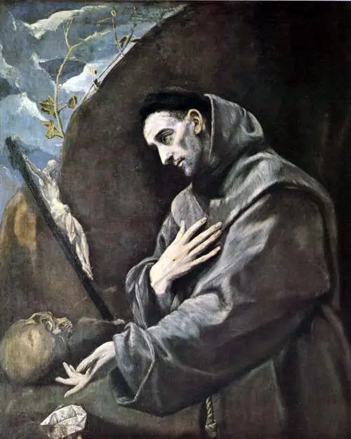 Saint François en prière - El Greco image 1 reproduction artisanale de tableau