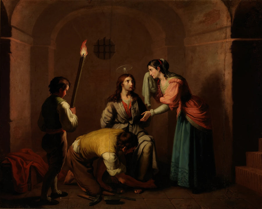 Saint François en prison - Zacarías González Velázquez