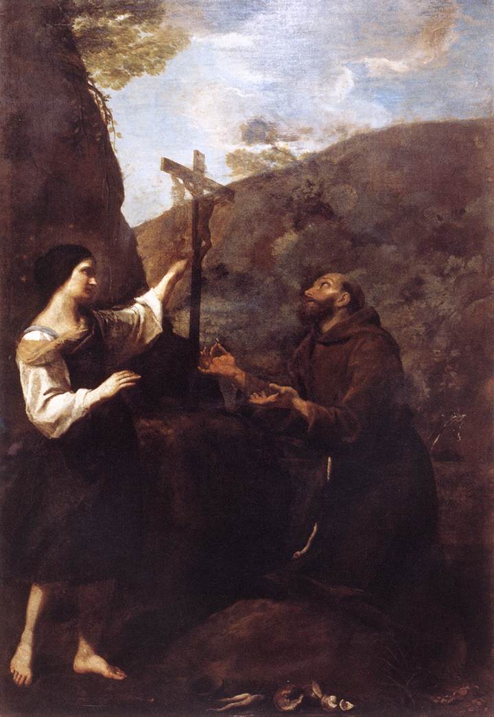 Saint François épouse la pauvreté - Andrea Sacchi image 1 reproduction réalisée par Alpha Reproduction