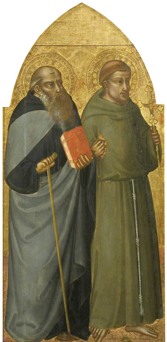 Saint François et Saint Antoine Abbé - Bicci di Lorenzo image 1 copie de tableau peinte à la main