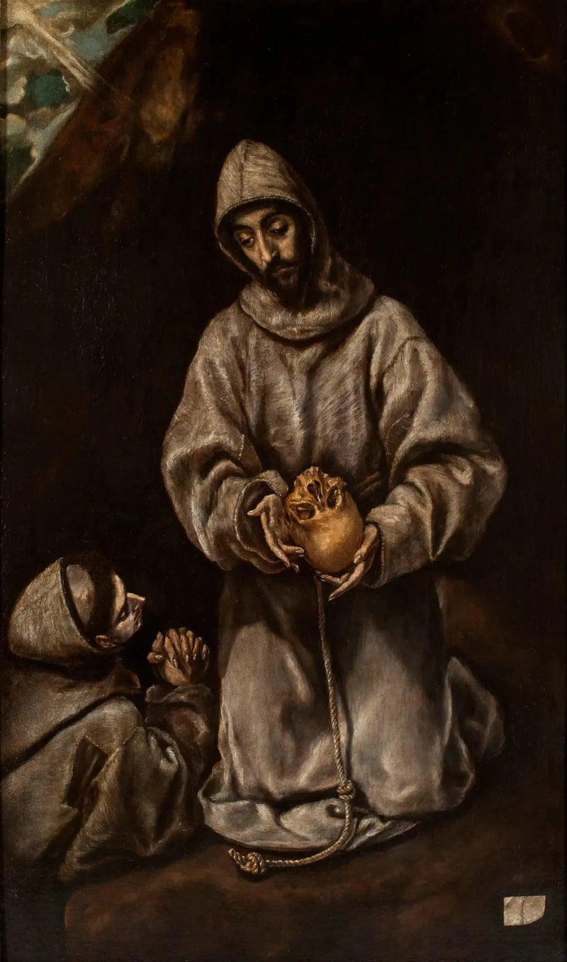 Saint François et frère Léon méditant sur la mort - El Greco