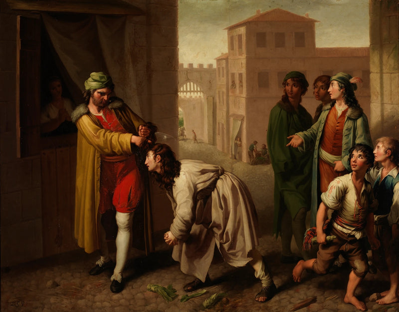 Saint François maltraité par son père - Zacarías González Velázquez