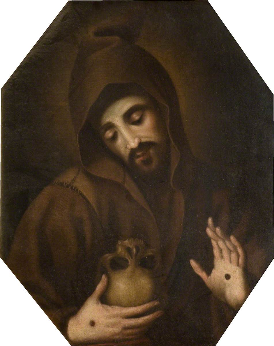 Saint François méditant sur la mort - Francisco Ribalta image 1 copie de tableau peinte à la main