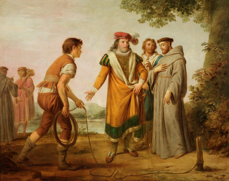 Saint François parlant à un personnage - Antonio Carnicero Mancio