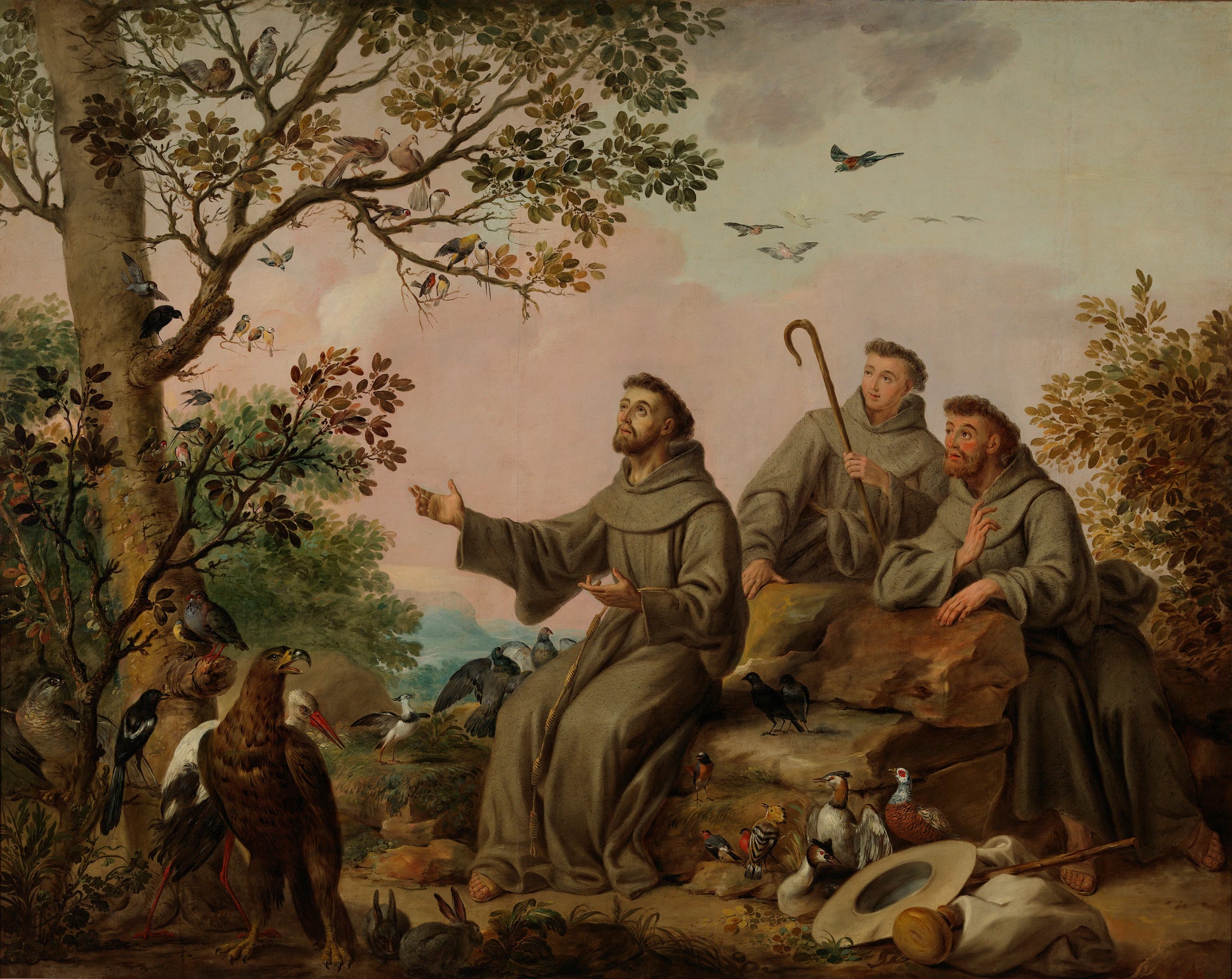Saint François prêchant aux oiseaux - Antonio Carnicero Mancio