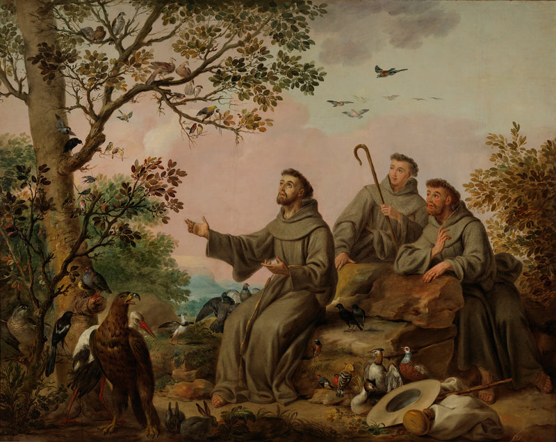 Saint François prêchant aux oiseaux - Antonio Carnicero Mancio