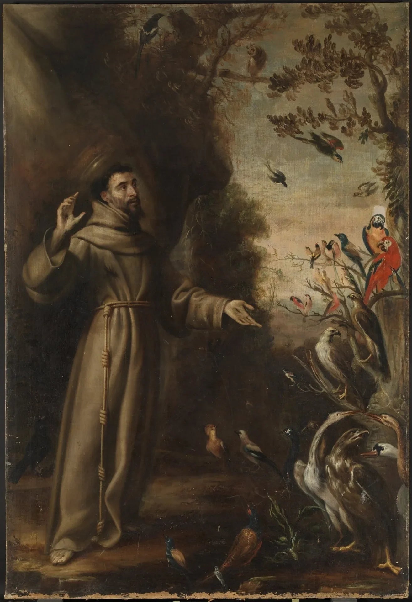 Saint François prêchant aux oiseaux - Juan Carreño de Miranda image 1 reproduction réalisée par Alpha Reproduction