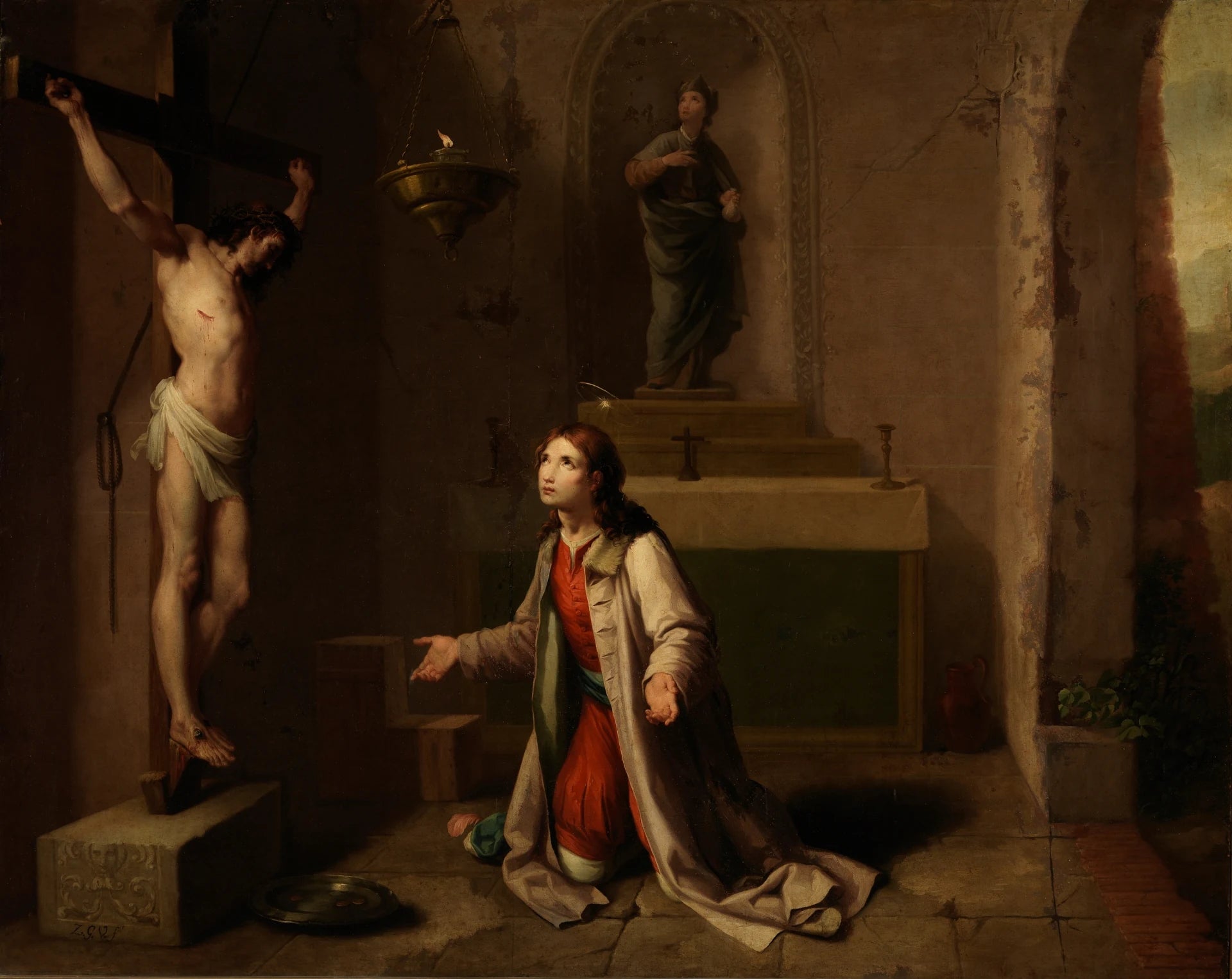 Saint François priant devant le Christ de San Damiano - Zacarías González Velázquez