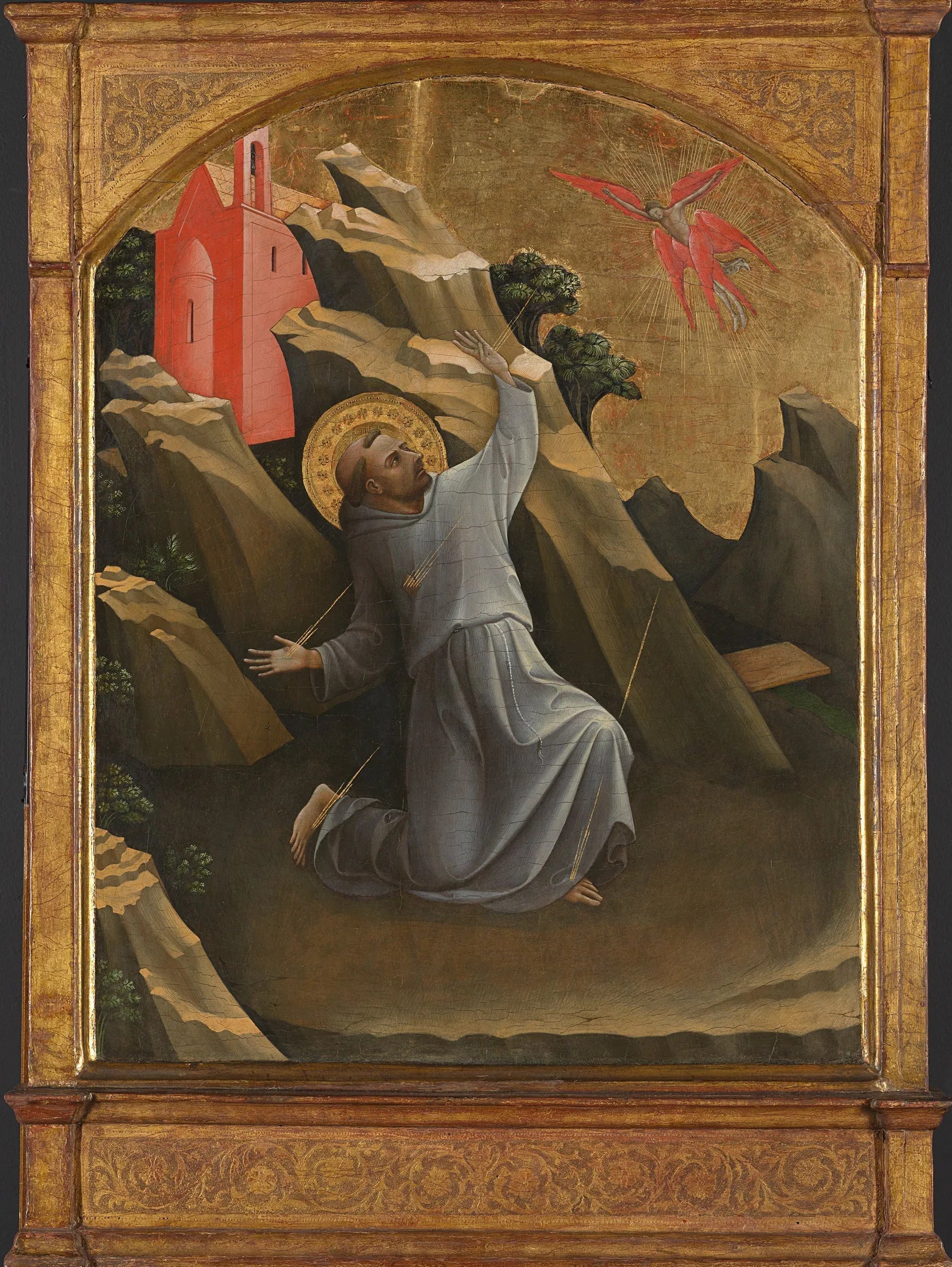 Saint François recevant les stigmates - Lorenzo Monaco image 1 copie de tableau peinte à la main