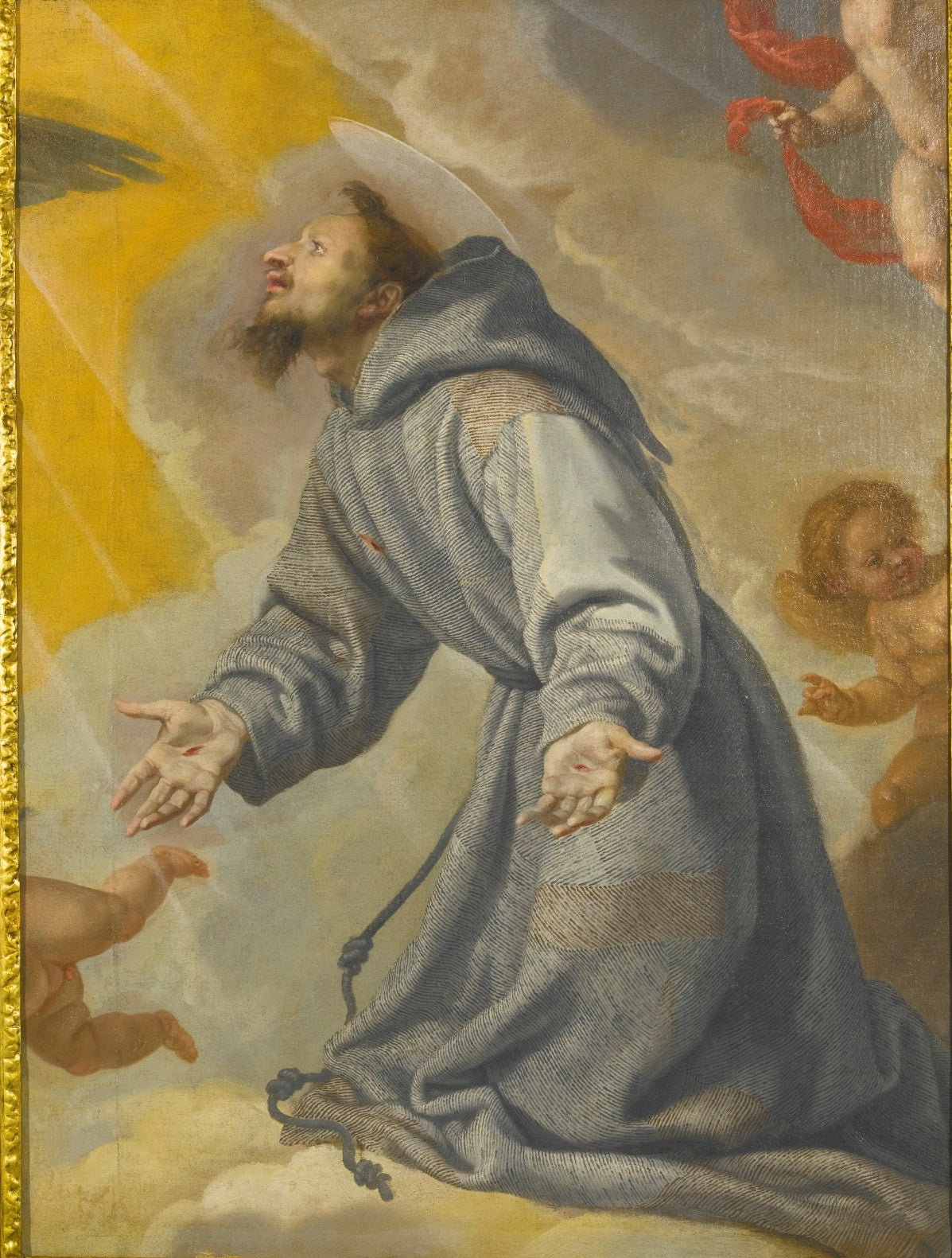 Saint François recevant les stigmates - Vincenzo Carducci image 1 tableau peint à l’huile sur toile