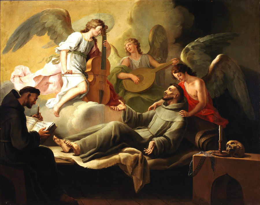 Saint François réconforté par les anges - José Camarón Boronat