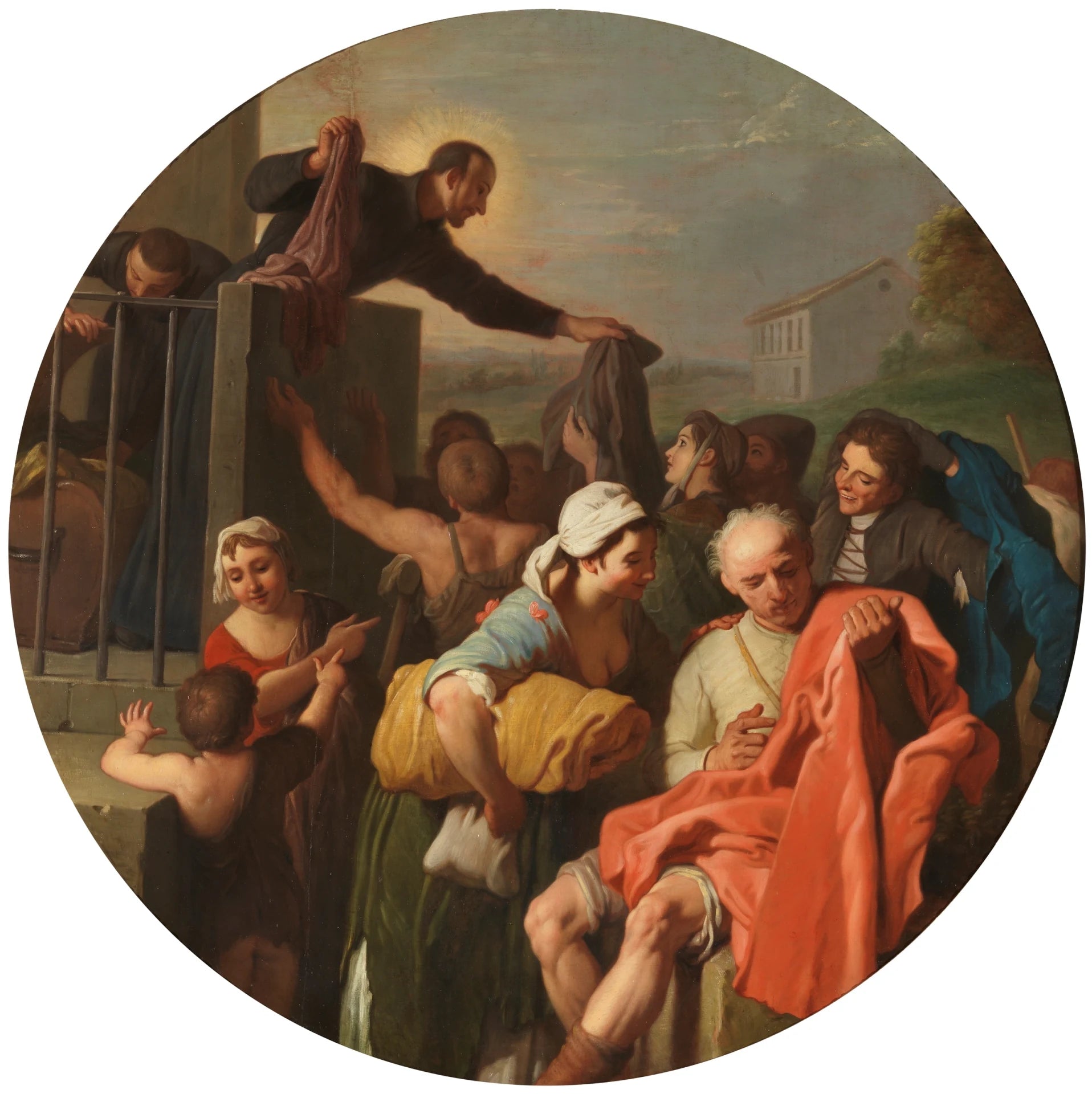 Saint François de Régis distribuant l'aumône - Michel-Ange Houasse