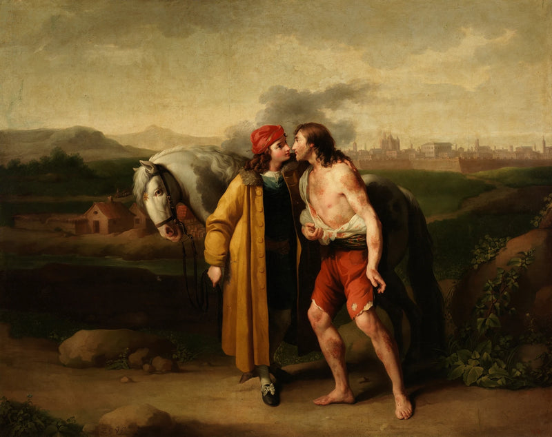 Saint François serrant un lépreux dans ses bras - Zacarías González Velázquez