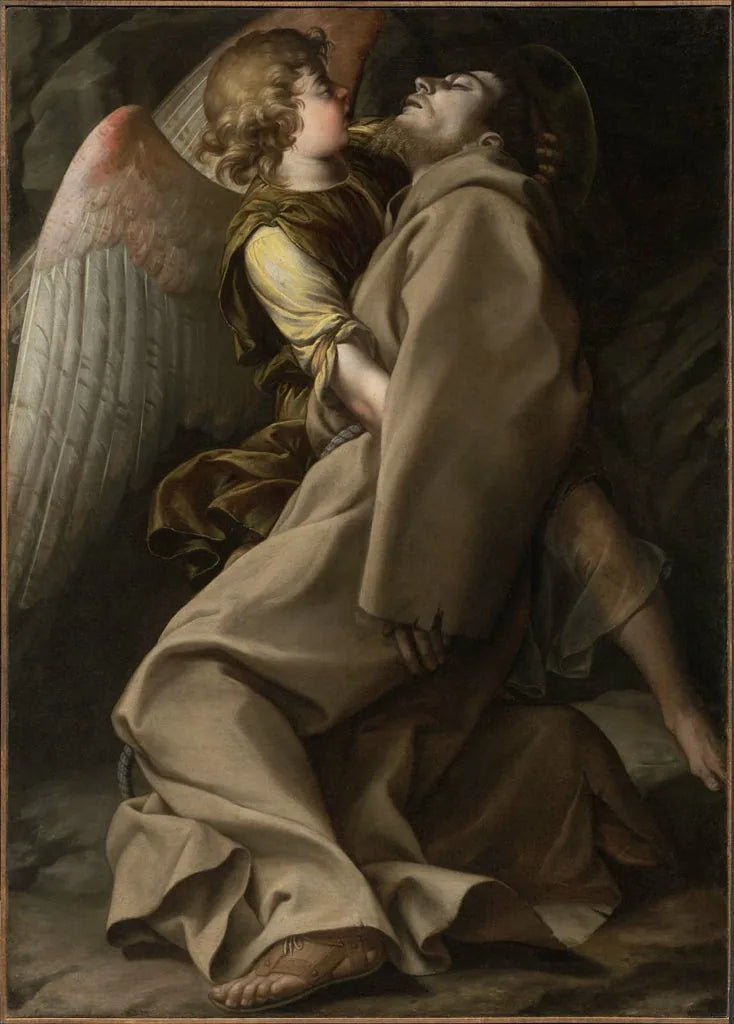 Saint François soutenu par un ange - Orazio Gentileschi image 1 reproduction réalisée par Alpha Reproduction