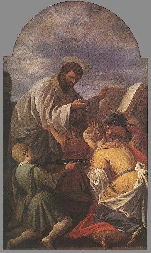 Saint François-Xavier - Andrea Pozzo image 1 reproduction de peinture à l’huile