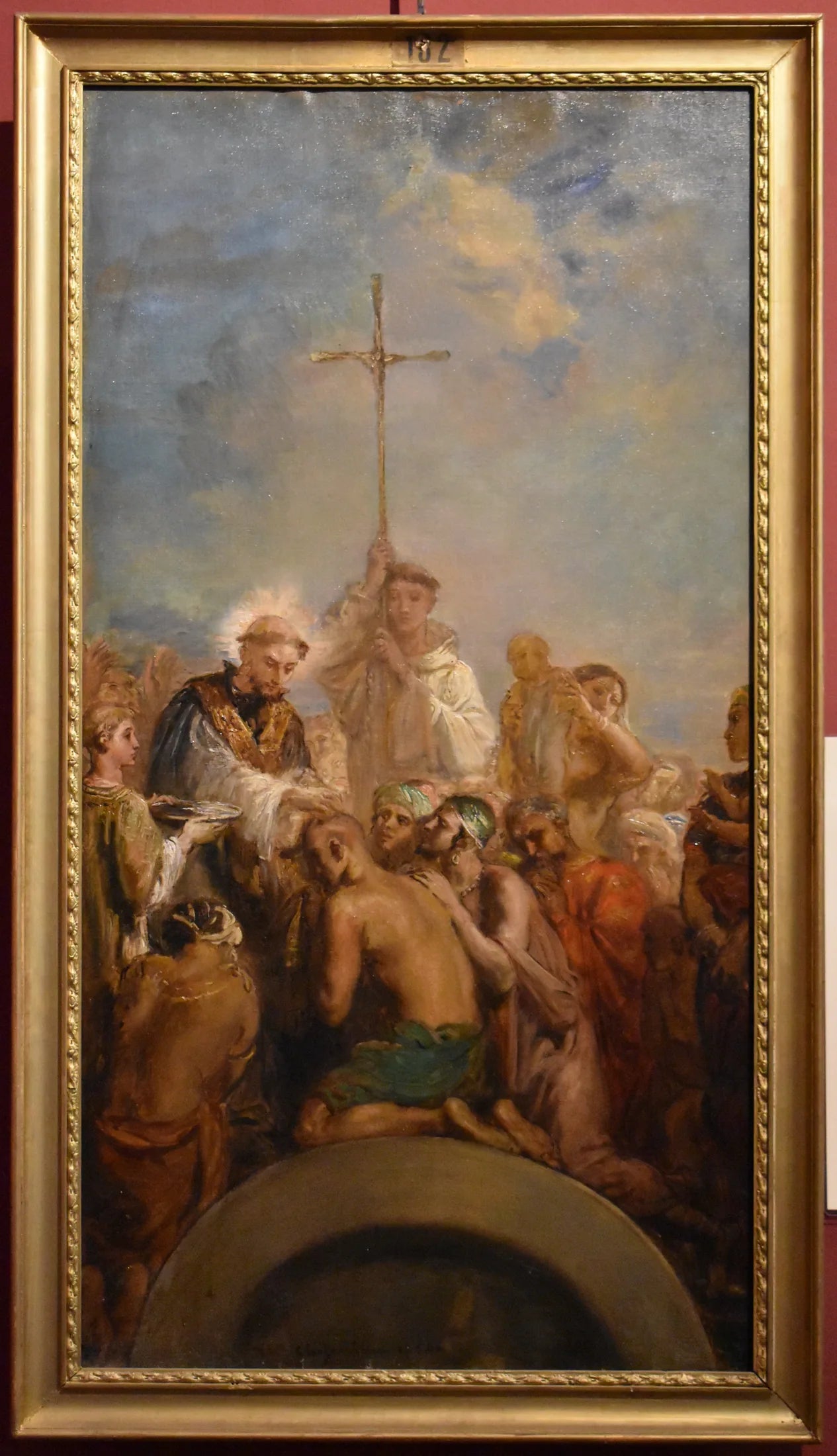 Saint François Xavier baptisant les Indiens - Théodore Chassériau image 1 reproduction de peinture à l’huile