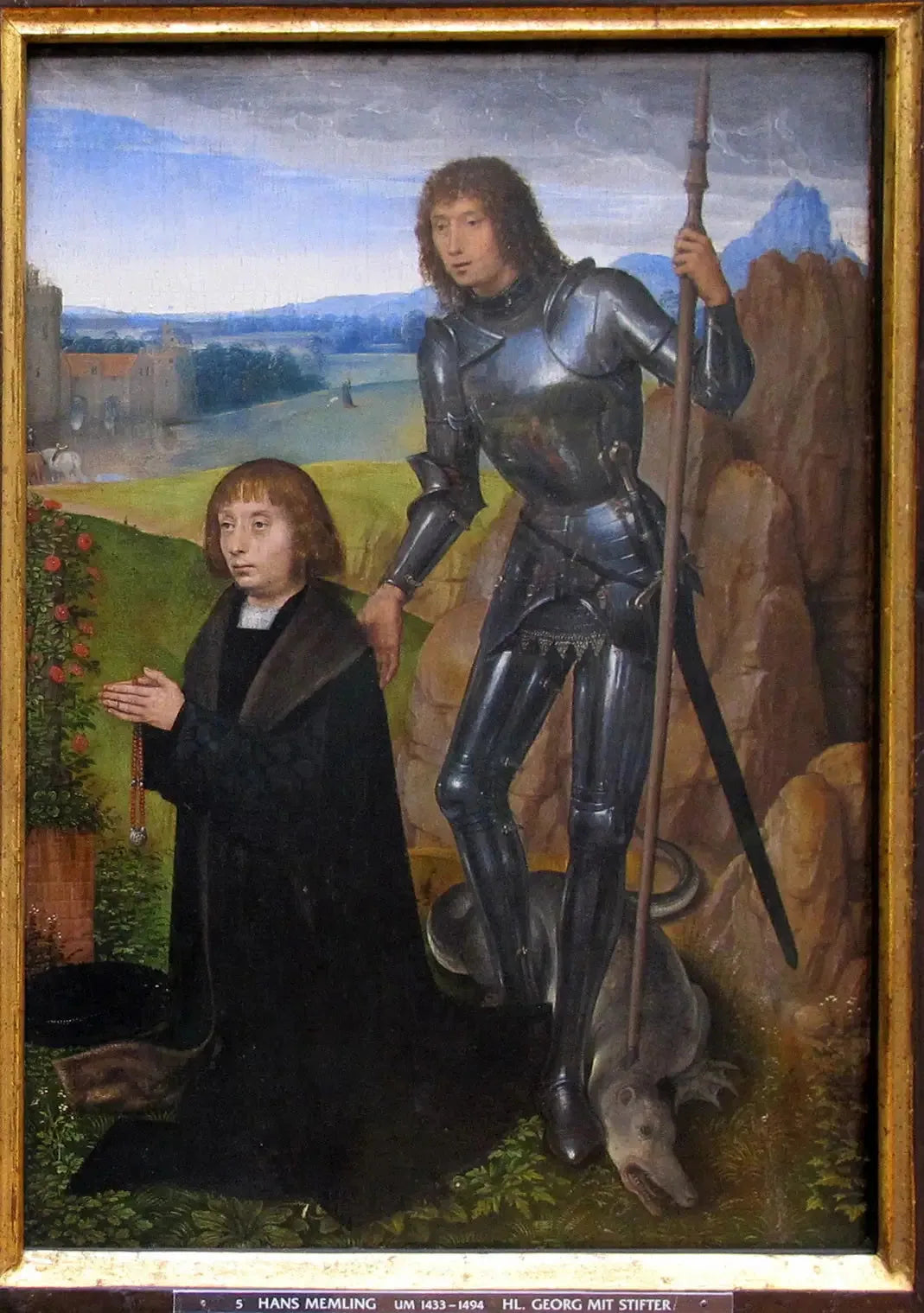 Saint Georges avec donateur. - Hans Memling image 1 reproduction de peinture à l’huile